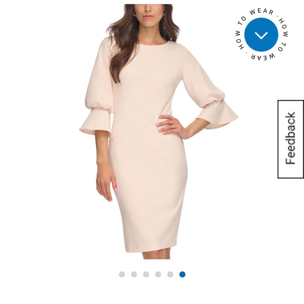 Calvin Klein Blush Long Sleeve Dress